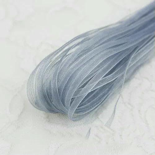(40 Meter/Los) 1/8 '' (3,0 mm) Organzabänder Hochzeit Weihnachtsdekoration Geschenkbänder Handarbeit DIY-grau von GTYFRD