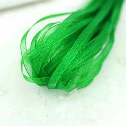 (40 Meter/Los) 1/8 '' (3,0 mm) Organzabänder Hochzeit Weihnachtsdekoration Geschenkbänder Handarbeit DIY-grün von GTYFRD