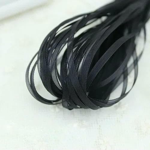 (40 Meter/Los) 1/8 '' (3,0 mm) Organzabänder Hochzeit Weihnachtsdekoration Geschenkbänder Handarbeit DIY-schwarz von GTYFRD