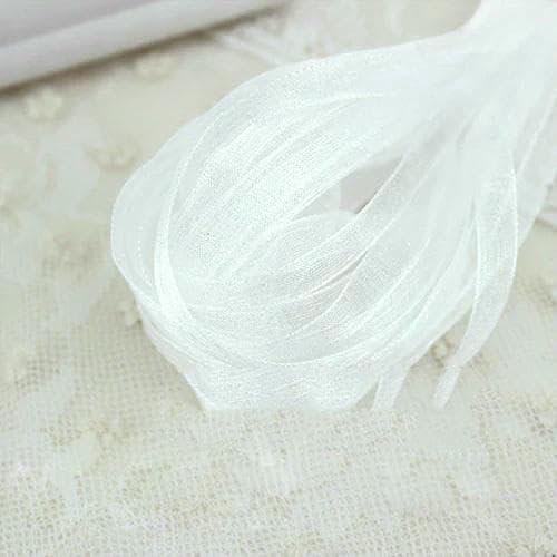 (40 Meter/Menge) 1/8 ''(3,0 mm) Organzabänder Hochzeit Weihnachtsdekoration Geschenkbänder Handarbeit DIY-weiß von GTYFRD