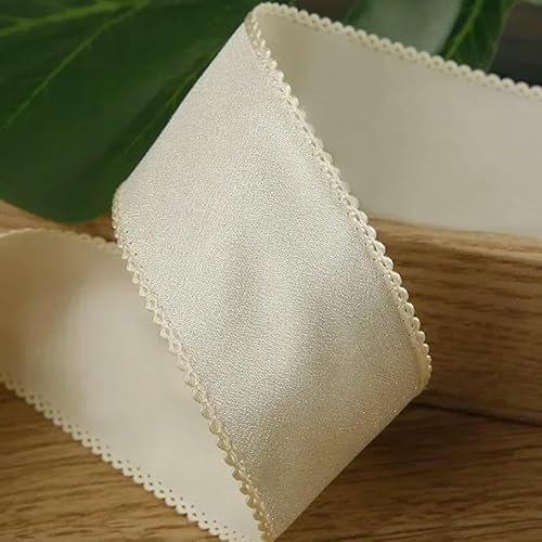 1,5 Zoll 40 mm helles Seidenband für Kleidung, Schuhe, Blumen, Material zum Selbermachen, Schleife, Haarschmuck, handgefertigtes Klebeband, Basteln, 10 Yards, beige, 40 mm 1,5 Zoll 40 mm helles Seidenband für Kleidung, Schuhe, Blumen, Material zum Selbermachen, Schleife, Haarschmuck, handgefertigtes Klebeband, Basteln, 10 Yards, beige, 40 mm von GTYFRD