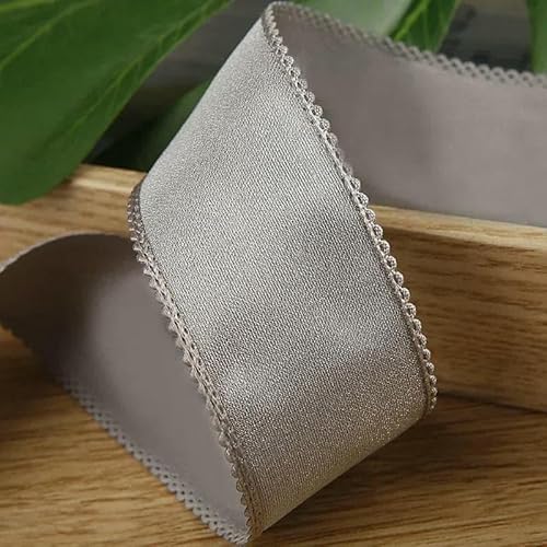1,5 Zoll 40 mm helles Seidenband für Kleidung, Schuhe, Blumen, Material zum Selbermachen, Schleife, Haarschmuck, handgefertigtes Klebeband, Basteln, 10 Yards, grau, 40 mm 1,5 Zoll 40 mm helles Seidenband für Kleidung, Schuhe, Blumen, Material zum Selbermachen, Schleife, Haarschmuck, handgefertigtes Klebeband, Basteln, 10 Yards, grau, 40 mm von GTYFRD