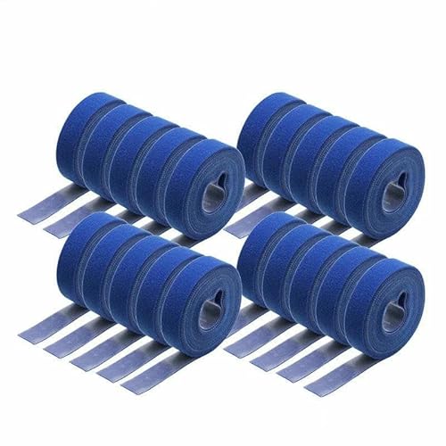 1~30R 5 m/Rolle Wiederverwendbarer Kabelbinder Hakenschlaufe Draht-Organizer-Management Breite 10~25 mm DIY Selbstklebender Befestigungsstreifen Nylonband-Blau x 20 Rollen-Breite 15 von GTYFRD