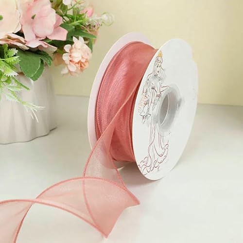 10 Meter/Rolle, 40 mm breites, gewelltes Organzaband aus Seide, Schleifenmaterial für Haarschmuck, Wickeldekoration, Spitzenbänder – Rote Bohnenpaste, Rosa – 9,1 m 10 Meter/Rolle, 40 mm breites, gewelltes Organzaband aus Seide, Schleifenmaterial für Haarschmuck, Wickeldekoration, Spitzenbänder – Rote Bohnenpaste, Rosa – 9,1 m von GTYFRD