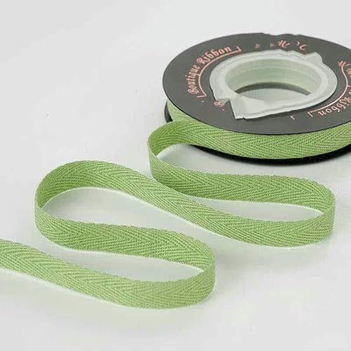 10 Yards/Rolle, 10 mm breit, handgefertigtes Band für Bekleidung, Nähstoff, DIY-Dekoration, Matcha-Grün, 112–1 cm, Baumwollband 10 Yards/Rolle, 10 mm breit, handgefertigtes Band für Bekleidung, Nähstoff, DIY-Dekoration, Matcha-Grün, 112–1 cm, Baumwollband von GTYFRD