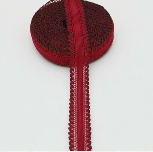 10 Yards 25MM elastisches hohles Spitzenband DIY handgefertigtes Material Kopfbedeckung Haarschleife Haushaltskleidung Schuhe Hüte Accessoires-14-25MM 10 Yards von GTYFRD