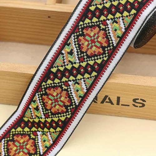 10 Yards 33,0 mm oder 50 mm 2 Zoll gewebte Jacquard-Bandbesätze, geometrisches Totemmuster für Vorhänge und Kleidungszubehör-01-33,0 m x 10 Yards 10 Yards 33,0 mm oder 50 mm 2 Zoll gewebte Jacquard-Bandbesätze, geometrisches Totemmuster für Vorhänge und Kleidungszubehör-01-33,0 m x 10 Yards von GTYFRD