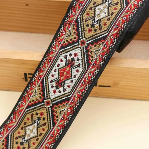 10 Yards 33,0 mm oder 50 mm 2 Zoll gewebte Jacquard-Bandbesätze, geometrisches Totemmuster für Vorhänge und Kleidungszubehör-03-50MMX10YARD 10 Yards 33,0 mm oder 50 mm 2 Zoll gewebte Jacquard-Bandbesätze, geometrisches Totemmuster für Vorhänge und Kleidungszubehör-03-50MMX10YARD von GTYFRD