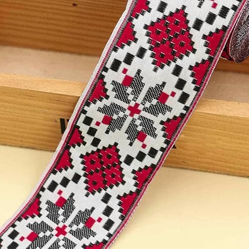 10 Yards 33,0 mm oder 50 mm 2 Zoll gewebte Jacquard-Bandbesätze, geometrisches Totemmuster für Vorhänge und Kleidungszubehör-05-50MMX10YARD 10 Yards 33,0 mm oder 50 mm 2 Zoll gewebte Jacquard-Bandbesätze, geometrisches Totemmuster für Vorhänge und Kleidungszubehör-05-50MMX10YARD von GTYFRD