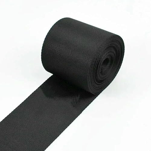 10 m schwarze Nylon-Gurtbänder, 10–100 mm, Band, Schultertaschengurt, Hundehalsband, Gürtel, Schrägband, DIY-Nähzubehör, Schwarz, 70 mm von GTYFRD