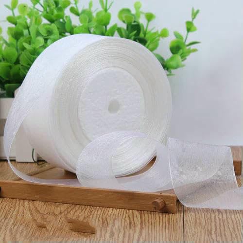 12/15/20/25/40 mm weiße transparente Organzabänder, Geschenkbänder, Weihnachtsbänder, Hochzeits- und Partydekoration, 50 Yards, weiß, Organza 12 mm 12/15/20/25/40 mm weiße transparente Organzabänder, Geschenkbänder, Weihnachtsbänder, Hochzeits- und Partydekoration, 50 Yards, weiß, Organza 12 mm von GTYFRD