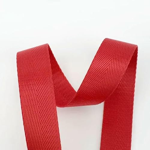 2/5/10 m, 25 mm, Nylon-Gurtband, Taschengurt, gewebtes Band, 1 mm dickes Band, Kleidung, Schrägband, Nähbesatz-Set, Rot, 25 mm, 10 Meter 2/5/10 m, 25 mm, Nylon-Gurtband, Taschengurt, gewebtes Band, 1 mm dickes Band, Kleidung, Schrägband, Nähbesatz-Set, Rot, 25 mm, 10 Meter von GTYFRD
