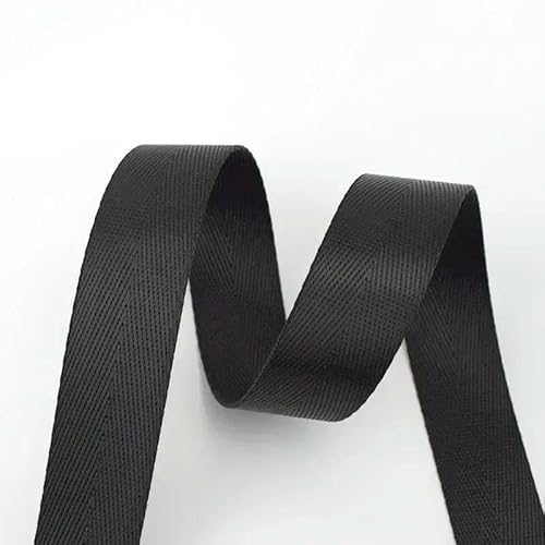 2/5/10 m, 25 mm, Nylon-Gurtband, Taschengurt, gewebtes Band, 1 mm dickes Band, Kleidung, Schrägband, Nähbesatz-Set, Schwarz, 25 mm, 10 Meter 2/5/10 m, 25 mm, Nylon-Gurtband, Taschengurt, gewebtes Band, 1 mm dickes Band, Kleidung, Schrägband, Nähbesatz-Set, Schwarz, 25 mm, 10 Meter von GTYFRD
