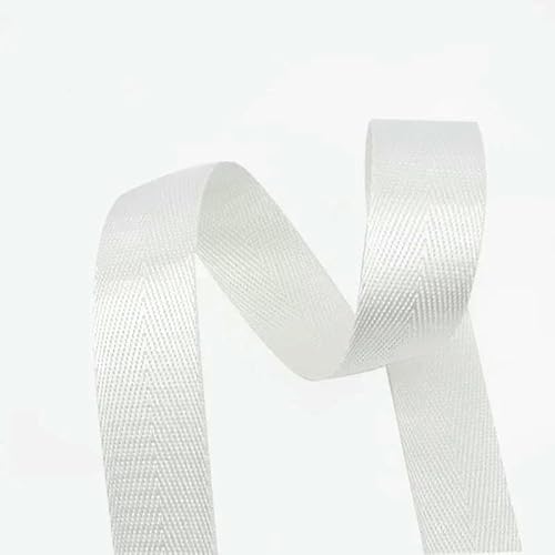 2/5/10 m, 25 mm, Nylon-Gurtband, Taschengurt, gewebtes Band, 1 mm dickes Band, Kleidung, Schrägband, Nähbesatz-Set, Weiß, 25 mm, 2 Meter 2/5/10 m, 25 mm, Nylon-Gurtband, Taschengurt, gewebtes Band, 1 mm dickes Band, Kleidung, Schrägband, Nähbesatz-Set, Weiß, 25 mm, 2 Meter von GTYFRD