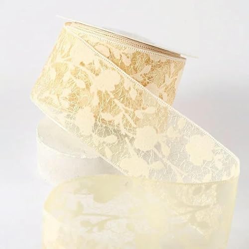 2" 48 mm Hohlblumen-Spitzenbänder DIY Schleifen Haarschmuck Blumenverpackung Handgefertigtes Klebeband Basteln 10 Yards-Gelb-48MM 2" 48 mm Hohlblumen-Spitzenbänder DIY Schleifen Haarschmuck Blumenverpackung Handgefertigtes Klebeband Basteln 10 Yards-Gelb-48MM von GTYFRD