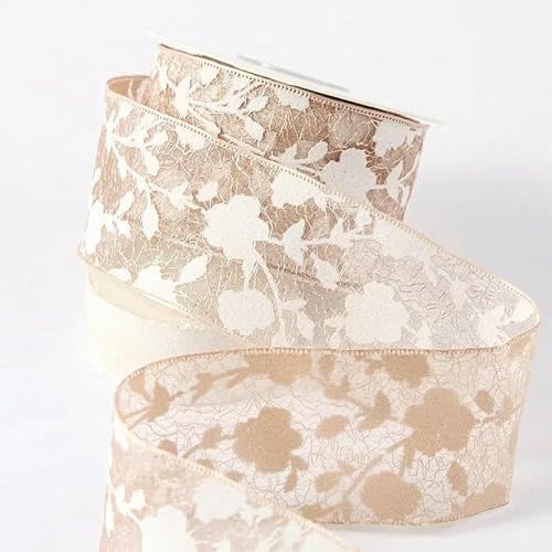 2" 48 mm Hohlblumen-Spitzenbänder DIY Schleifen Haarschmuck Blumenverpackung Handgefertigtes Klebeband Basteln 10 Yards-Khaki-48MM 2" 48 mm Hohlblumen-Spitzenbänder DIY Schleifen Haarschmuck Blumenverpackung Handgefertigtes Klebeband Basteln 10 Yards-Khaki-48MM von GTYFRD