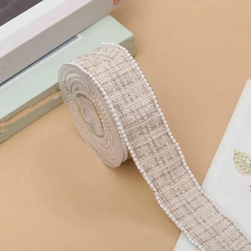 2 Yards Retro Eleganter Perlenrand Band Spitzenstoff für DIY Haarschleife Nähzubehör Verpackung Dekor Tirm Bastelmaterialien-Khaki-40mm-2yards 2 Yards Retro Eleganter Perlenrand Band Spitzenstoff für DIY Haarschleife Nähzubehör Verpackung Dekor Tirm Bastelmaterialien-Khaki-40mm-2yards von GTYFRD