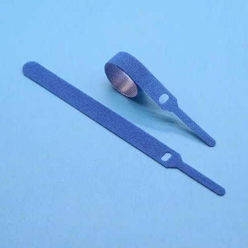 20~200 Stück lösbare Kabelbinder 150 200 300 mm Kunststoffbefestigung Wiederverwendbare Kabelbinderbänder Nylonwickel Reißverschlussbündel Verbandbinder-Blau-150 mm x 200 Stück von GTYFRD