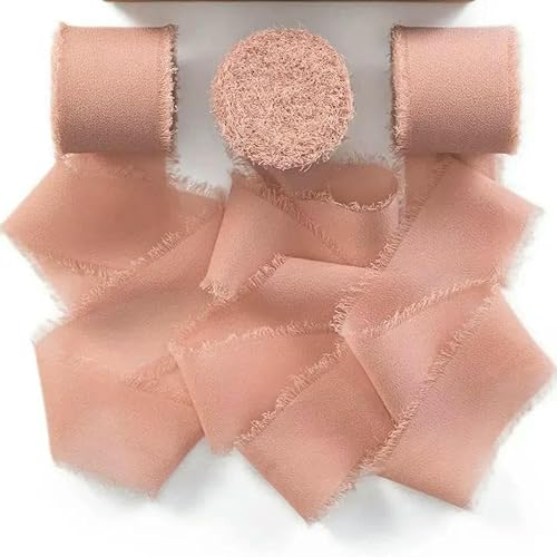 3 Rollen/Set, 5 m, ausgefranste Kanten, Satin, handgefertigt, Chiffon-Seidenband für Hochzeitseinladungen, Blumensträuße, Geburtstagsfeier, DIY-Dekoration – 19 – 3 Stück 3 Rollen/Set, 5 m, ausgefranste Kanten, Satin, handgefertigt, Chiffon-Seidenband für Hochzeitseinladungen, Blumensträuße, Geburtstagsfeier, DIY-Dekoration – 19 – 3 Stück von GTYFRD
