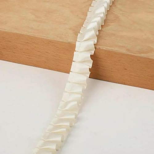 3 Yards Rüschen Einseitiges Satinbandbesatz 40 mm Nähen Wed Doll Dress Craft Applique DIY Nähen Basteln Heimdekorationsbedarf-A01-1PC von GTYFRD