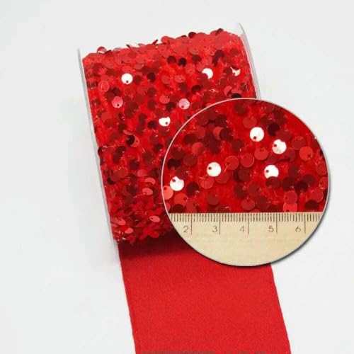 3 Zoll 75 mm DIY zweifarbig geschälter, unordentlicher Paillettenstoff, wendbares Paillettenband für Bastelbedarf, Nähzubehör, 5 Yard-O5102709-25 Yard 3 Zoll 75 mm DIY zweifarbig geschälter, unordentlicher Paillettenstoff, wendbares Paillettenband für Bastelbedarf, Nähzubehör, 5 Yard-O5102709-25 Yard von GTYFRD