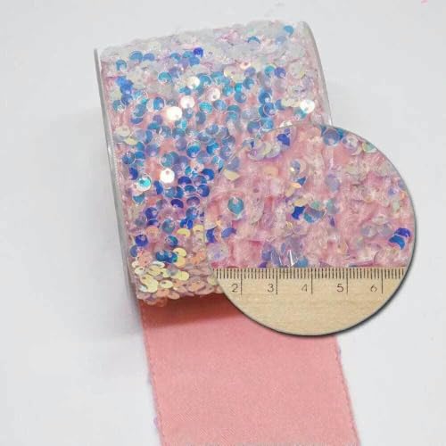 3 Zoll 75 mm DIY zweifarbig geschälter, unordentlicher Paillettenstoff, wendbares Paillettenband für Bastelbedarf, Nähzubehör, 5 Yard-O5102720-5 Yard 3 Zoll 75 mm DIY zweifarbig geschälter, unordentlicher Paillettenstoff, wendbares Paillettenband für Bastelbedarf, Nähzubehör, 5 Yard-O5102720-5 Yard von GTYFRD
