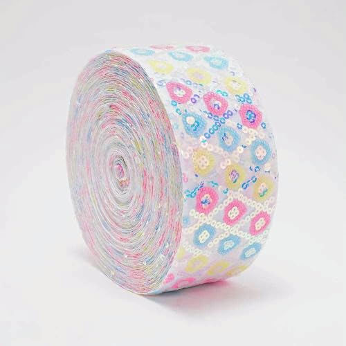 3 Zoll 75 mm DIY zweifarbig geschälter unordentlicher Paillettenstoff Wendbares Paillettenband für Bastelbedarf Nähzubehör 5 Yard-N2304700-25 Yard 3 Zoll 75 mm DIY zweifarbig geschälter unordentlicher Paillettenstoff Wendbares Paillettenband für Bastelbedarf Nähzubehör 5 Yard-N2304700-25 Yard von GTYFRD