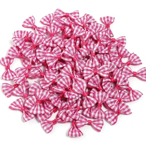 30 Stück/Los schottische Karo-Bögen, farbige kleine Schleifen, handgefertigte Schleifen, Blumen für DIY, Hochzeit, Weihnachten, Basteln, Dekoration, Rosenrot, 1,5 x 3 cm 30 Stück/Los schottische Karo-Bögen, farbige kleine Schleifen, handgefertigte Schleifen, Blumen für DIY, Hochzeit, Weihnachten, Basteln, Dekoration, Rosenrot, 1,5 x 3 cm von GTYFRD