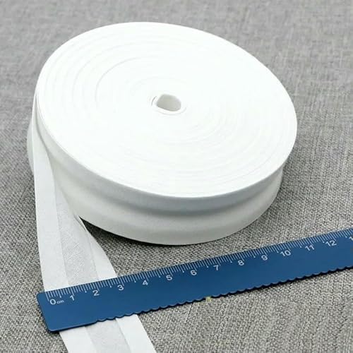 30 mm breites Schrägband aus Baumwolle, DIY-Nähen für Kinderkleidung, Steppdecken, Tischdecken, Kantenstreifen, Nähstoffzubehör, Weiß, 30 mm x 10 m 30 mm breites Schrägband aus Baumwolle, DIY-Nähen für Kinderkleidung, Steppdecken, Tischdecken, Kantenstreifen, Nähstoffzubehör, Weiß, 30 mm x 10 m von GTYFRD
