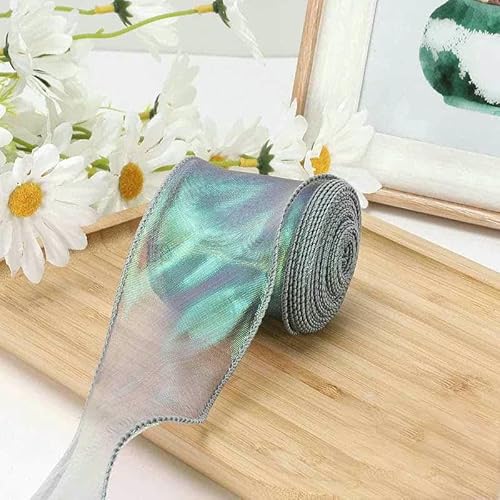 40 mm 10 Yards Organzaband für Blumenstraußverpackungen, Schachtelverpackungen, Schleifenmaterial, DIY-Nähstoff, Kleidungsdekoration, A2, 10 Yards 40 mm 10 Yards Organzaband für Blumenstraußverpackungen, Schachtelverpackungen, Schleifenmaterial, DIY-Nähstoff, Kleidungsdekoration, A2, 10 Yards von GTYFRD
