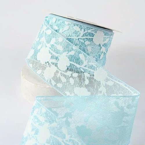 48 mm hohle Spitzenbänder, DIY-Schleifen, Haarschmuck, Blumenverpackung, handgefertigt, Hut, Kleidung, Nähen, Basteln, 9,1 m, Hellblau, 48 mm 48 mm hohle Spitzenbänder, DIY-Schleifen, Haarschmuck, Blumenverpackung, handgefertigt, Hut, Kleidung, Nähen, Basteln, 9,1 m, Hellblau, 48 mm von GTYFRD