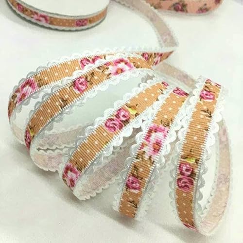5 Jahre, 1,5–3,8 cm, Blumenband mit Blumenprägung für handgefertigte Bastelarbeiten, Sammelalben, Ostern, Hochzeit, Weihnachten, Party, Deko, Verpackung, UR18-6 (1,5 cm) – 4,5 m von GTYFRD