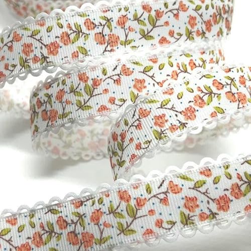5 Jahre, 1,5–3,8 cm, Blumenband mit Blumenprägung für handgefertigte Bastelarbeiten, Sammelalben, Ostern, Hochzeiten, Weihnachten, Partys, Deko-Verpackungen, UR97-4 (2,5 cm) – 4,5 m von GTYFRD