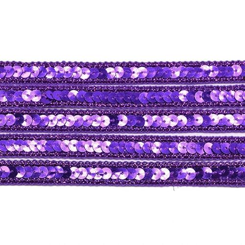 5 Meter 12 mm Paillettenband Gold Silber Spitzenbesatz Glitzerbänder Besatzstoff für Hochzeitstuch Kopfschmuck DIY Nähzubehör-B13-3,0 m von GTYFRD