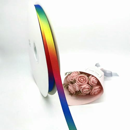 5 Meter Ripsband, Regenbogenfarben, mehrfarbige Bänder für Haarschleifen, Verpackungen, Hochzeitsdekoration, Nähstoffe, DIY-Bastelarbeiten, Blau, 10 mm, 5 Meter 5 Meter Ripsband, Regenbogenfarben, mehrfarbige Bänder für Haarschleifen, Verpackungen, Hochzeitsdekoration, Nähstoffe, DIY-Bastelarbeiten, Blau, 10 mm, 5 Meter von GTYFRD