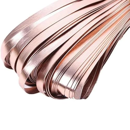 5 Meter flaches Lederband, Schmuckzubehör, gold-silberfarben, Lederschnüre, Bastelarmband-Zubehör, Roségold, Breite 20 mm von GTYFRD