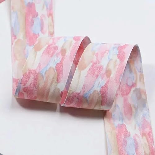 5 Yards kleines, frisches, florales, buntes Mischband für Heimwerkerarbeiten, Haarschmuck, Schleifenmaterialien, Verpackung von Kleidung, Hutbesatz, rosablau, 25 mm 5 Yards kleines, frisches, florales, buntes Mischband für Heimwerkerarbeiten, Haarschmuck, Schleifenmaterialien, Verpackung von Kleidung, Hutbesatz, rosablau, 25 mm von GTYFRD