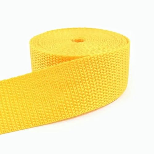 5 m, 20–50 mm, Nylon-Gurtband für Taschengurte, 1,1 mm dick, Kleidung, dekorative Bänder, Schlingen, Nähbesätze, 48 Gelb, 50 mm 5 m, 20–50 mm, Nylon-Gurtband für Taschengurte, 1,1 mm dick, Kleidung, dekorative Bänder, Schlingen, Nähbesätze, 48 Gelb, 50 mm von GTYFRD