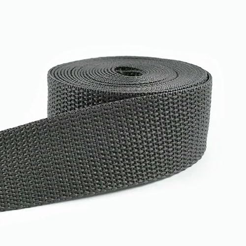 5 m, 20–50 mm, Nylon-Gurtband für Taschengurte, 1,1 mm dick, Kleidung, dekorative Bänder, Schlingen, Nähbesätze, 5 Dunkelgrau, 50 mm 5 m, 20–50 mm, Nylon-Gurtband für Taschengurte, 1,1 mm dick, Kleidung, dekorative Bänder, Schlingen, Nähbesätze, 5 Dunkelgrau, 50 mm von GTYFRD
