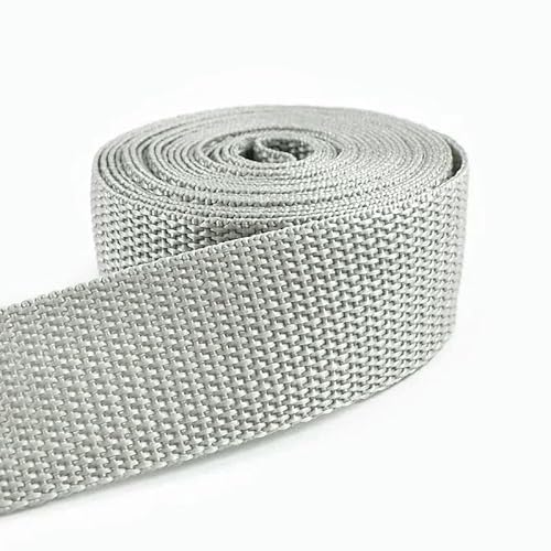 5 m, 20–50 mm, Nylon-Gurtband für Taschengurte, 1,1 mm dick, Kleidung, dekorative Bänder, Schlingen, Nähbesätze, 9 Hellgrau, 50 mm 5 m, 20–50 mm, Nylon-Gurtband für Taschengurte, 1,1 mm dick, Kleidung, dekorative Bänder, Schlingen, Nähbesätze, 9 Hellgrau, 50 mm von GTYFRD