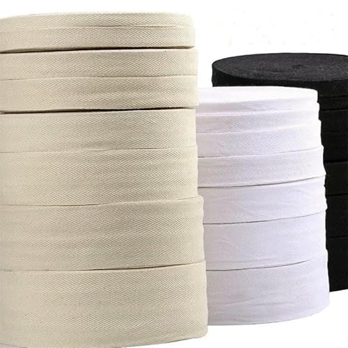 50 Yards Naturweiß Schwarz Twill Baumwollband Gurtband Schrägband für Taschen Heimtextilien Handarbeit Handwerk 10/15/20/25/30/40 mm Breite-weiß-20mm 50 Yard 50 Yards Naturweiß Schwarz Twill Baumwollband Gurtband Schrägband für Taschen Heimtextilien Handarbeit Handwerk 10/15/20/25/30/40 mm Breite-weiß-20mm 50 Yard von GTYFRD