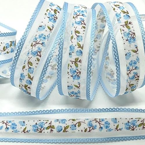 5Y 1,5–3,8 cm Blumenband mit Blumenprägung für handgefertigte Bastelarbeiten, Sammelalben, Ostern, Hochzeiten, Weihnachten, Partys, Deko-Verpackungen, UR211-8 (2,5 cm) – 4,5 m von GTYFRD
