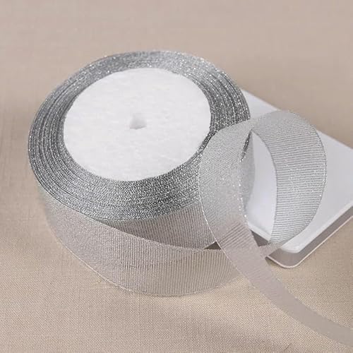 6 mm, 10 mm, 15 mm, 20 mm, 25 mm, 40 mm, 50 mm, 25 Yards, Gold- und Silber-Glitzerbänder, Hochzeitsverpackung, Weihnachten, Halloween, Party, DIY-Basteln, Silber, 30 mm Breite, 22 Meter Länge 6 mm, 10 mm, 15 mm, 20 mm, 25 mm, 40 mm, 50 mm, 25 Yards, Gold- und Silber-Glitzerbänder, Hochzeitsverpackung, Weihnachten, Halloween, Party, DIY-Basteln, Silber, 30 mm Breite, 22 Meter Länge von GTYFRD