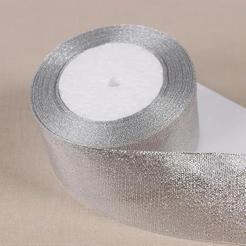 6 mm, 10 mm, 15 mm, 20 mm, 25 mm, 40 mm, 50 mm, 25 Yards, Gold- und Silber-Glitzerbänder, Hochzeitsverpackung, Weihnachten, Halloween, Party, DIY-Basteln, Silber, 50 mm Breite, 22 Meter Länge 6 mm, 10 mm, 15 mm, 20 mm, 25 mm, 40 mm, 50 mm, 25 Yards, Gold- und Silber-Glitzerbänder, Hochzeitsverpackung, Weihnachten, Halloween, Party, DIY-Basteln, Silber, 50 mm Breite, 22 Meter Länge von GTYFRD