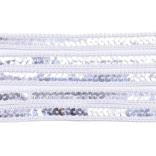 Meter 12 mm Paillettenband Gold Silber Spitzenbesatz Glitzerbänder Besatzstoff für Hochzeitstuch Kopfschmuck DIY Nähzubehör-B02-3,0 m Meter 12 mm Paillettenband Gold Silber Spitzenbesatz Glitzerbänder Besatzstoff für Hochzeitstuch Kopfschmuck DIY Nähzubehör-B02-3,0 m von GTYFRD