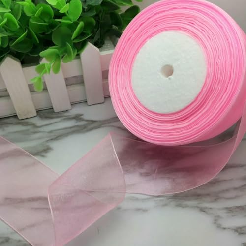NEU DIY 50 Yards 10/20/25/38/50 mm Breite Einfarbige Spule Satinrand Transparentes Organzaband Party Craft-Hellrosa-25 mm NEU DIY 50 Yards 10/20/25/38/50 mm Breite Einfarbige Spule Satinrand Transparentes Organzaband Party Craft-Hellrosa-25 mm von GTYFRD