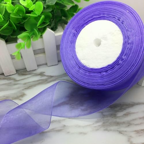 NEU DIY 50 Yards 10/20/25/38/50 mm Breite Einfarbige Spule Satinrand Transparentes Organzaband Party Craft-Hellviolett-25 mm NEU DIY 50 Yards 10/20/25/38/50 mm Breite Einfarbige Spule Satinrand Transparentes Organzaband Party Craft-Hellviolett-25 mm von GTYFRD