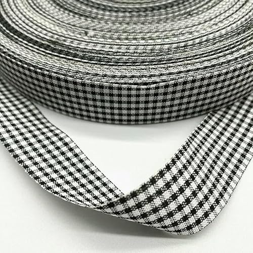 Neues 25 mm kariertes Baumwollband, Hochzeit, Weihnachtsdekoration, DIY-Nähstoff, handgefertigtes Schleifenband, Blumenverpackung-46-. von GTYFRD