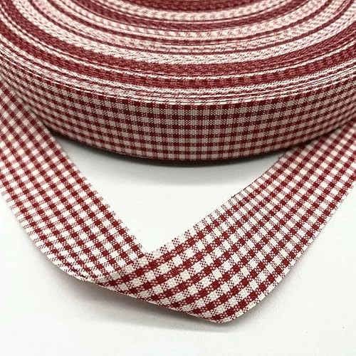 Neues 25 mm kariertes Baumwollband, Hochzeit, Weihnachtsdekoration, DIY-Nähstoff, handgefertigtes Schleifenband, Blumenverpackung-47-. von GTYFRD