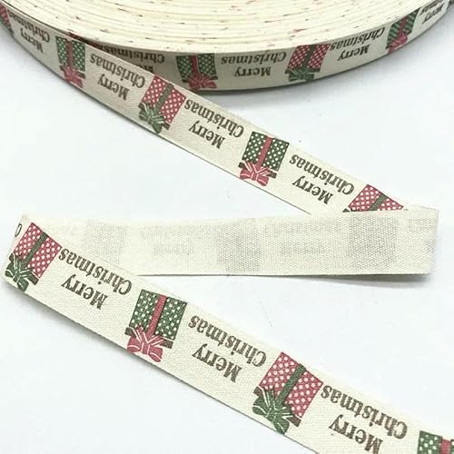 Neues 5 Yards 15 mm Weihnachtsdruckband aus Polyester-Baumwolle, DIY-Hochzeits-Weihnachtsfeier-Verpackungszubehör-12-15 mm Neues 5 Yards 15 mm Weihnachtsdruckband aus Polyester-Baumwolle, DIY-Hochzeits-Weihnachtsfeier-Verpackungszubehör-12-15 mm von GTYFRD